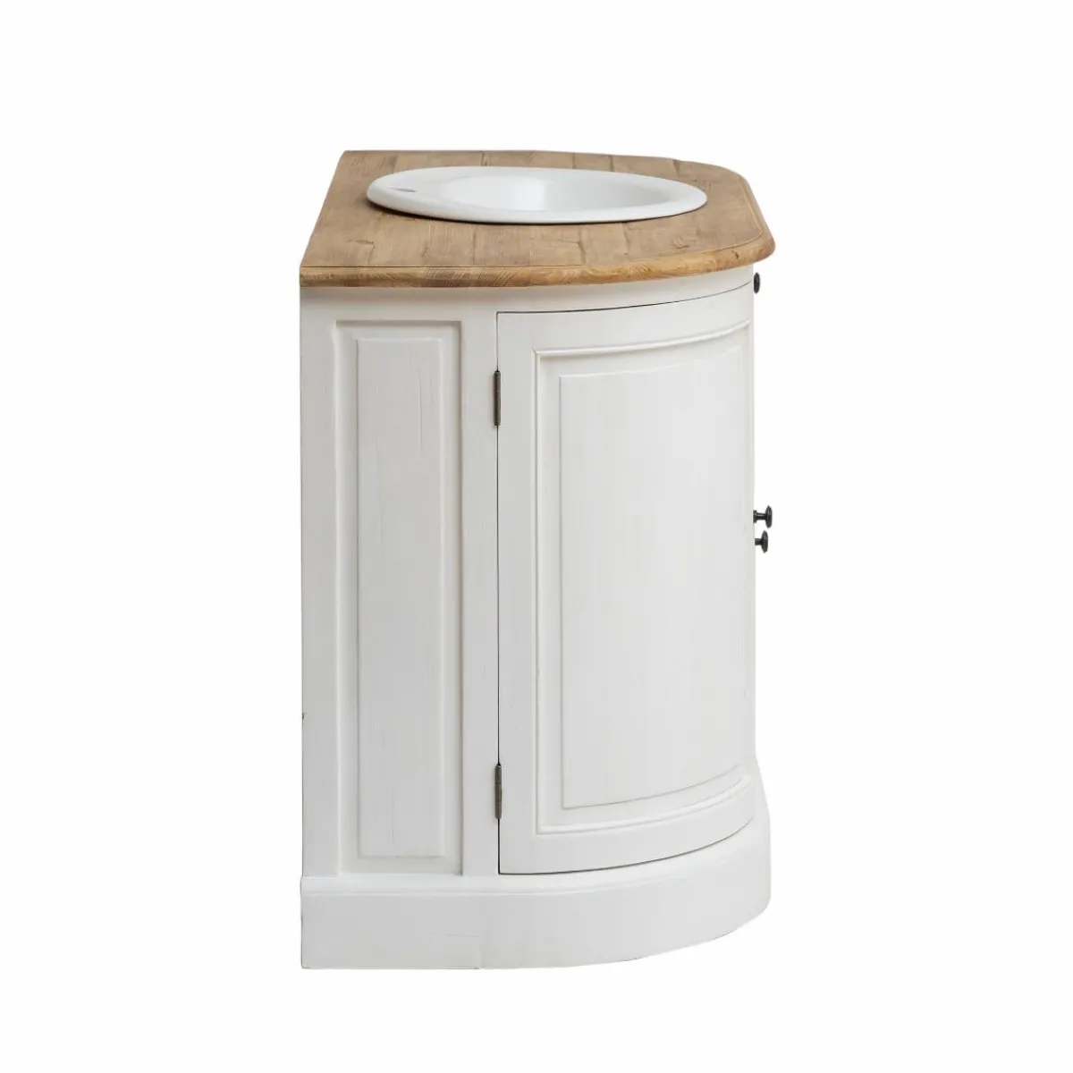 Made in Meubles Meuble sous vasque en bois recyclé Garance