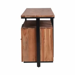 Made in Meubles Meuble sous vasque en bois d'acacia et métal Jacob