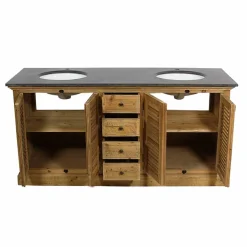 Made in Meubles Meuble sous vasque en bois recyclé Valérien