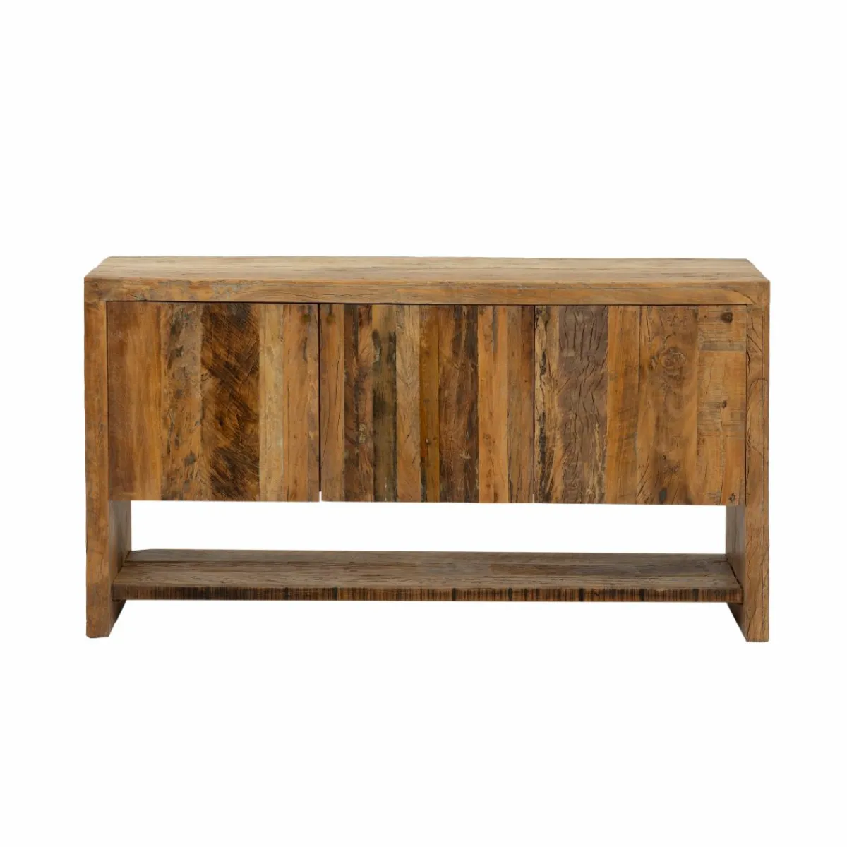 Made in Meubles Meuble sous vasque en bois recyclé Naël