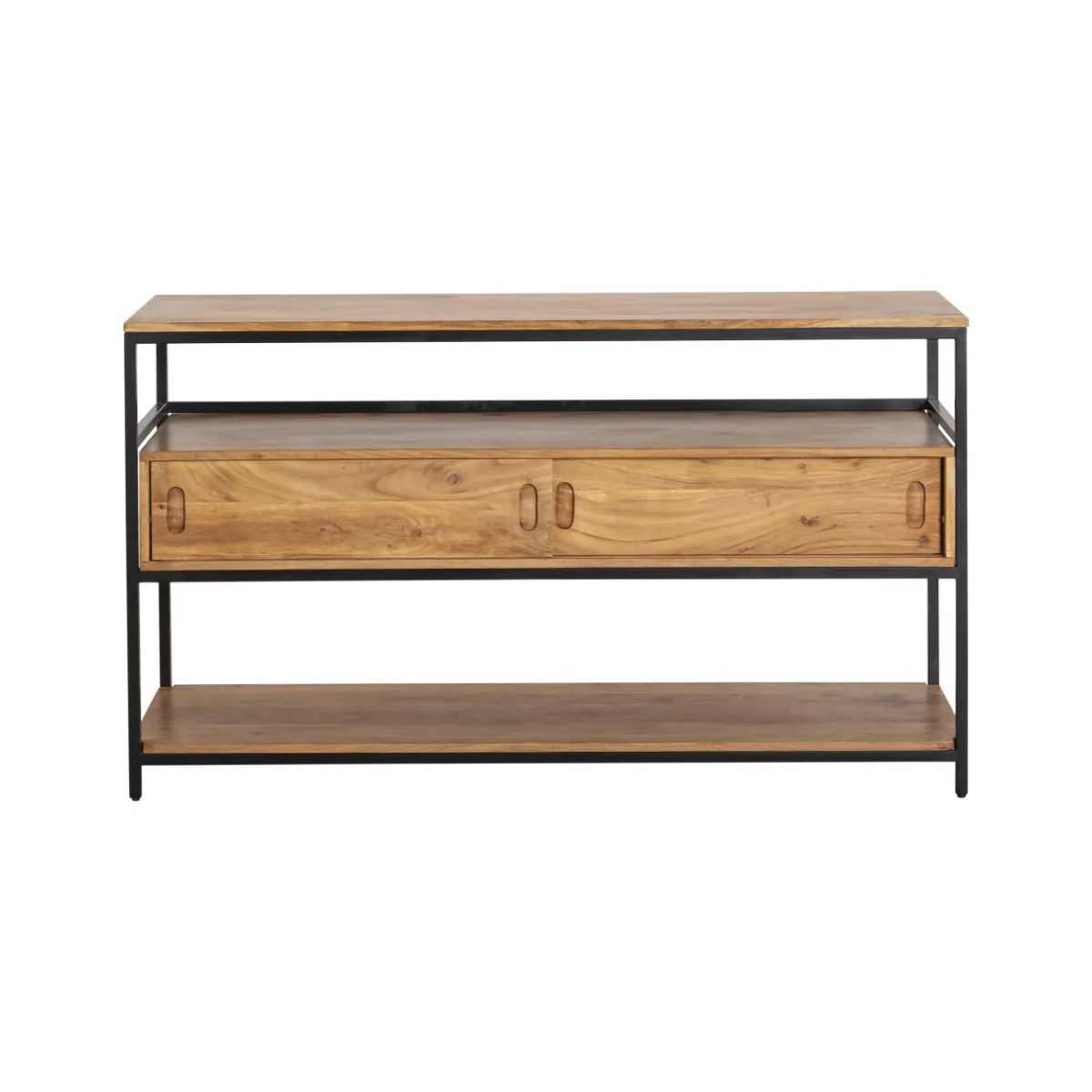Made in Meubles Meuble sous vasque en bois d'acacia et métal Montréal