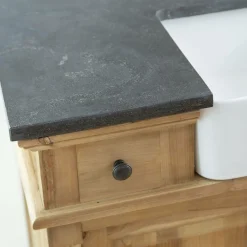 Made in Meubles Meuble sous vasque en bois recyclé Paz