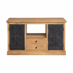 Made in Meubles Meuble sous vasque en bois de manguier Sahara