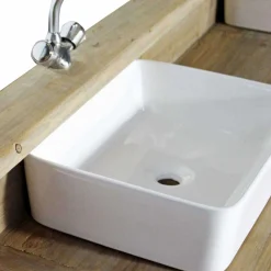Made in Meubles Meuble sous vasque en bois recyclé Cassandre