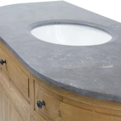 Made in Meubles Meuble sous vasque en bois recyclé Livio