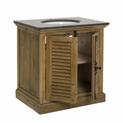 Made in Meubles Meuble sous vasque en bois recyclé Jude