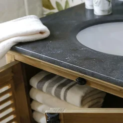 Made in Meubles Meuble sous vasque en bois recyclé Jude