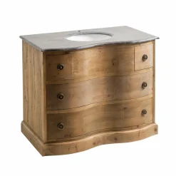 Made in Meubles Meuble sous vasque en bois recyclé Mia