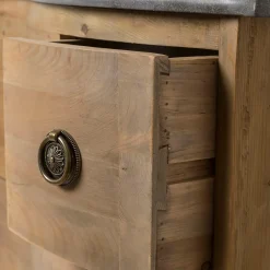 Made in Meubles Meuble sous vasque en bois recyclé Mia