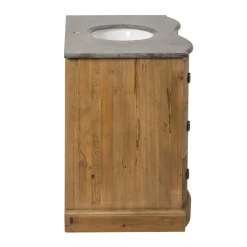 Made in Meubles Meuble sous vasque en bois recyclé Mia