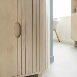 Made in Meubles Meuble sous vasque en bois de manguier Yoni