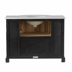 Made in Meubles Meuble sous vasque en pin recyclé Octavie