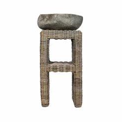 Made in Meubles Meuble sous vasque en rotin Rattan