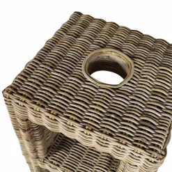 Made in Meubles Meuble sous vasque en rotin Rattan