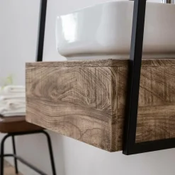 Made in Meubles Meuble sous vasque suspendu 1 vasque Amal