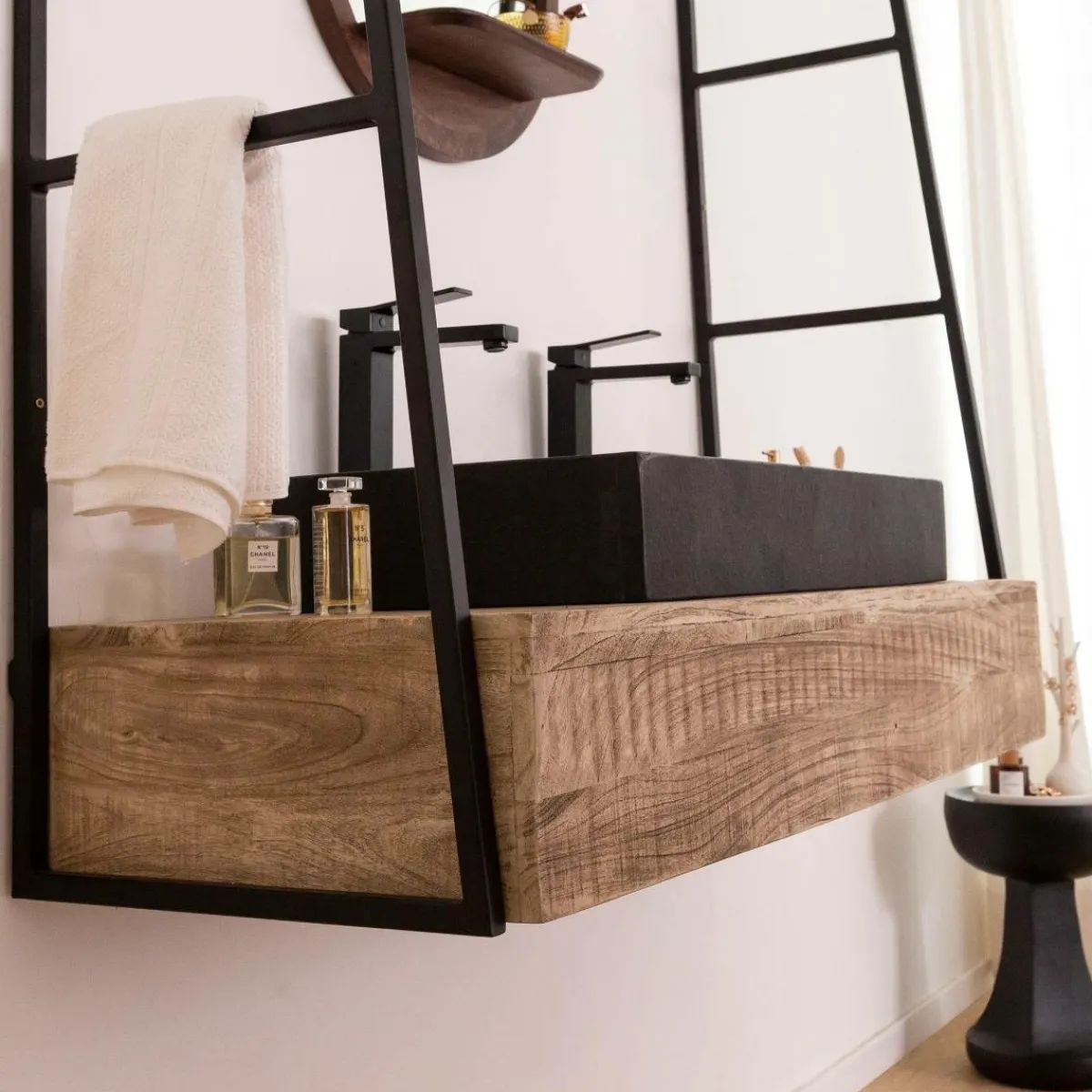 Made in Meubles Meuble sous vasque suspendu Amal