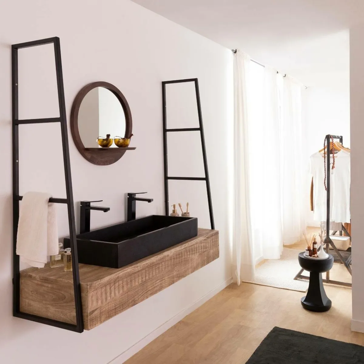 Made in Meubles Meuble sous vasque suspendu Amal