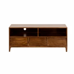 Made in Meubles Meuble TV 2 niches en bois de manguier Remick