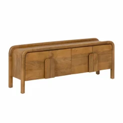 Made in Meubles Meuble TV 4 portes en bois de manguier Féodor