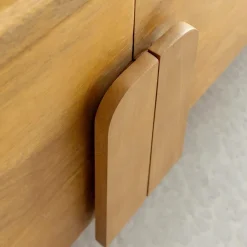 Made in Meubles Meuble TV 4 portes en bois de manguier Féodor