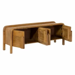 Made in Meubles Meuble TV 4 portes en bois de manguier Féodor