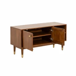 Made in Meubles Meuble TV 2 portes en bois d'acacia Emiel