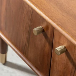 Made in Meubles Meuble TV 2 portes en bois d'acacia Emiel