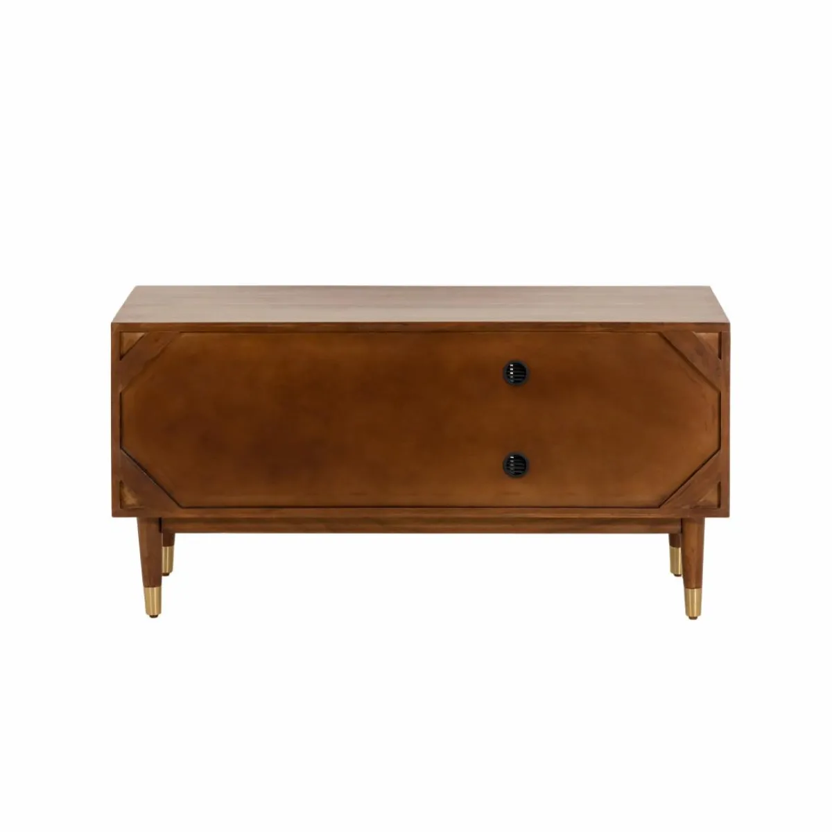 Made in Meubles Meuble TV 2 portes en bois d'acacia Emiel