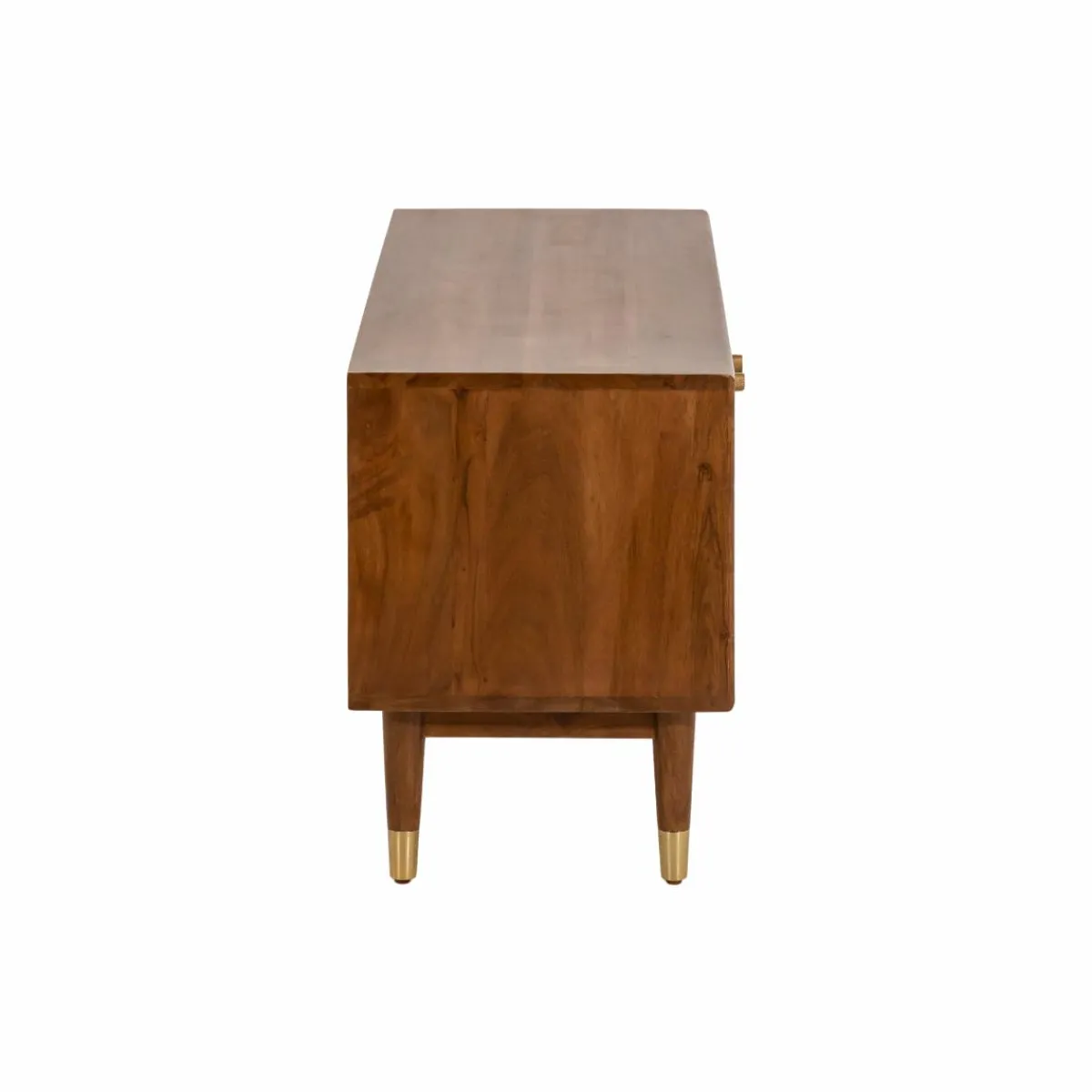 Made in Meubles Meuble TV 2 portes en bois d'acacia Emiel