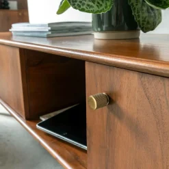 Made in Meubles Meuble TV 3 portes en bois d'acacia Emiel