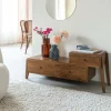 Made in Meubles Meuble TV 3 tiroirs en bois de manguier Remick