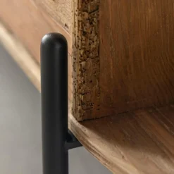 Made in Meubles Meuble TV arrondi en bois recyclé Blaise