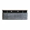 Made in Meubles Meuble TV arrondi en métal Locker