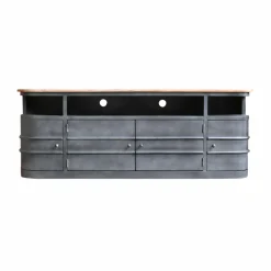 Made in Meubles Meuble TV arrondi en métal Locker