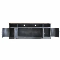 Made in Meubles Meuble TV arrondi en métal Locker