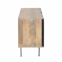 Made in Meubles Meuble TV bois de manguier et métal Auxence