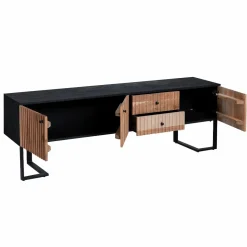 Made in Meubles Meuble TV en bois d'acacia et métal Pippa