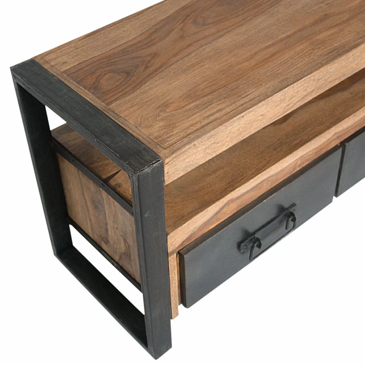 Made in Meubles Meuble TV en bois d'acacia 160 cm Havana