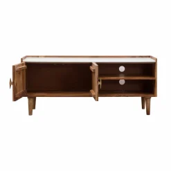 Made in Meubles Meuble TV en bois d'acacia Naxos