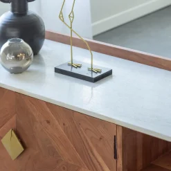 Made in Meubles Meuble TV en bois d'acacia Naxos