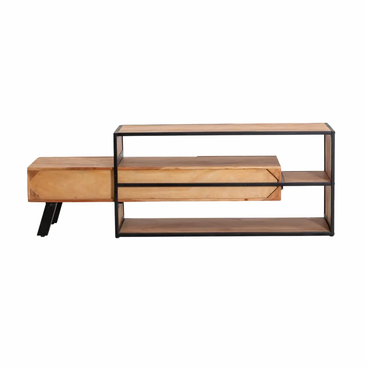 Made in Meubles Meuble TV en bois d'acacia Ernest
