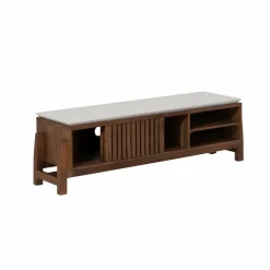 Made in Meubles Meuble TV en bois d'acacia et terrazzo Kaelis