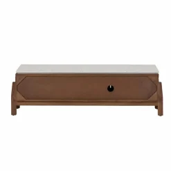 Made in Meubles Meuble TV en bois d'acacia et terrazzo Kaelis