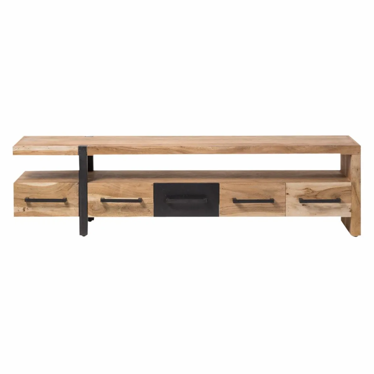 Made in Meubles Meuble TV en bois d'acacia Praia
