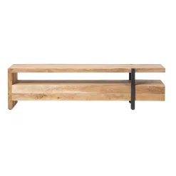 Made in Meubles Meuble TV en bois d'acacia Praia