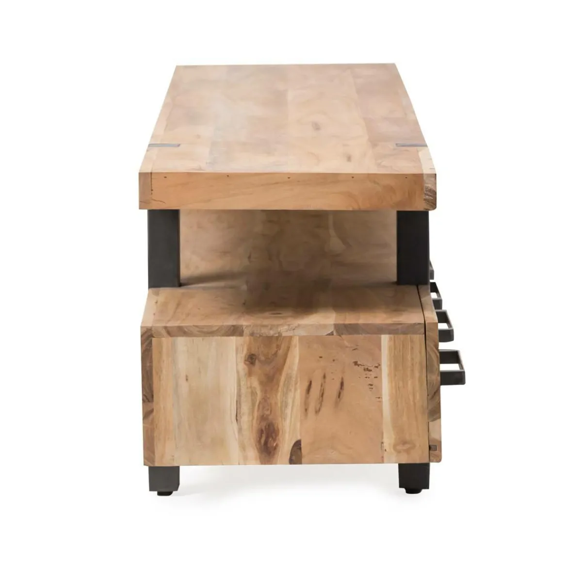 Made in Meubles Meuble TV en bois d'acacia Praia