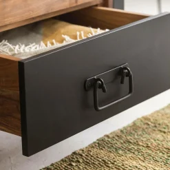 Made in Meubles Meuble TV en bois d'acacia 112 cm Havana