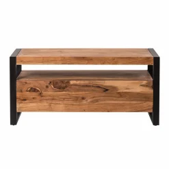 Made in Meubles Meuble TV en bois d'acacia 112 cm Havana