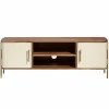 Made in Meubles Meuble TV en bois d'acacia et métal Andrès