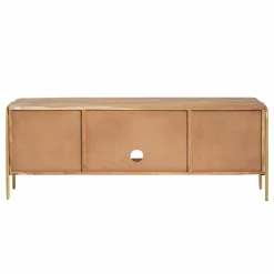 Made in Meubles Meuble TV en bois d'acacia et métal Andrès